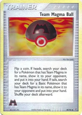 Team Magma v Aqua Team Magma Ball #80/95 reverse holo